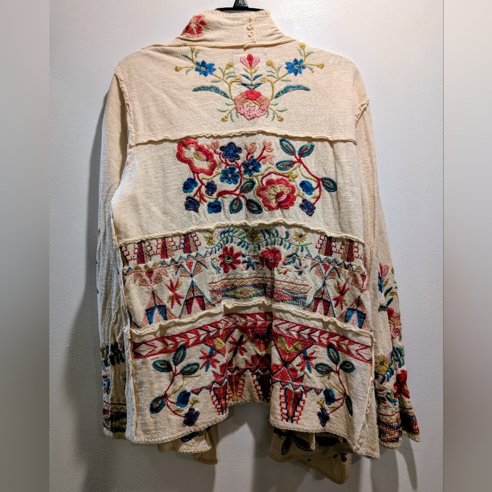 Johnny Was Krisly Embroidered Floral Women's Wrap Jacket - Picture 7 of 7
